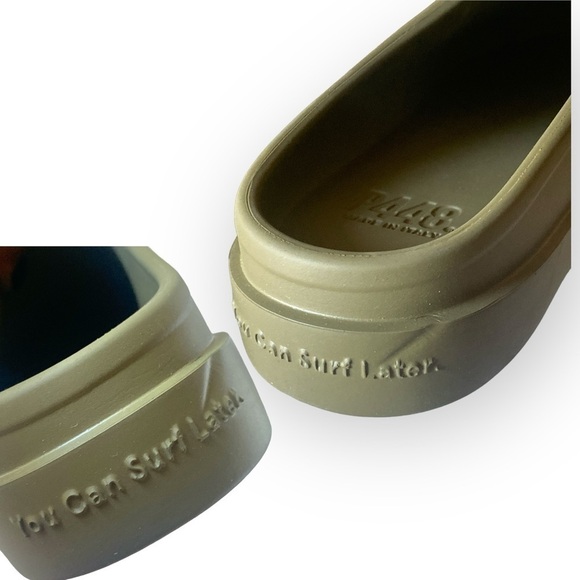 P448  Flow-W Mules Clogs Made in Italy Size 40-41 (US 10) Green Rubber N… - Picture 12 of 13